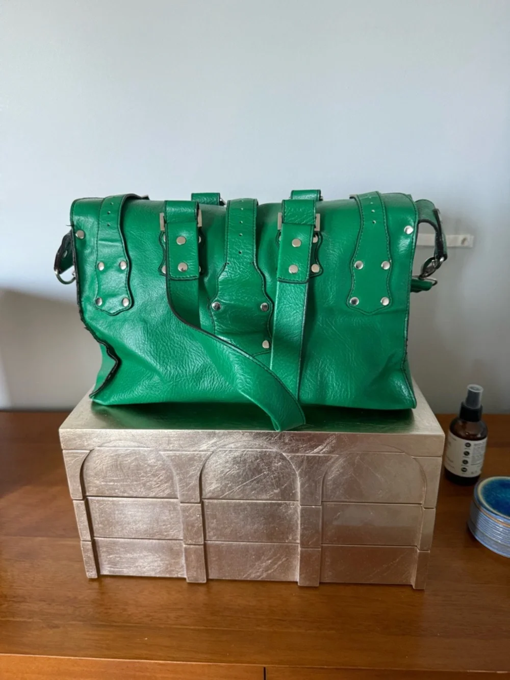 matt & nat Vintage Y2K Green Buckle Satchel Shoulder Bag
